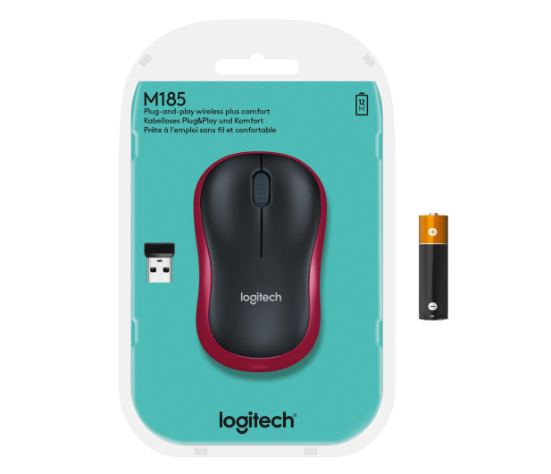 LOGITECH M185 RED 910-002240 - 69077 - zdjęcie 9